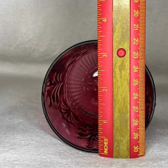 Pilgrim Glass Adams Cranberry Double Old Fashioned Glass - Picture 5 of 5